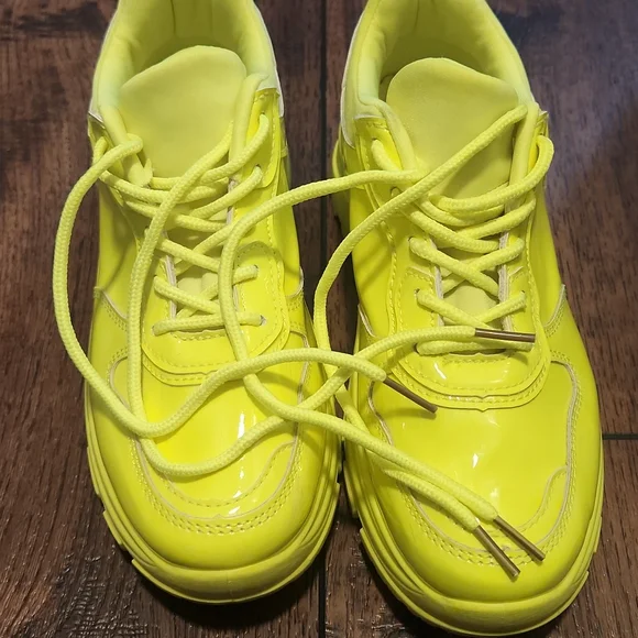 Chunky Lug Neon Sneakers - Picture 11 of 16